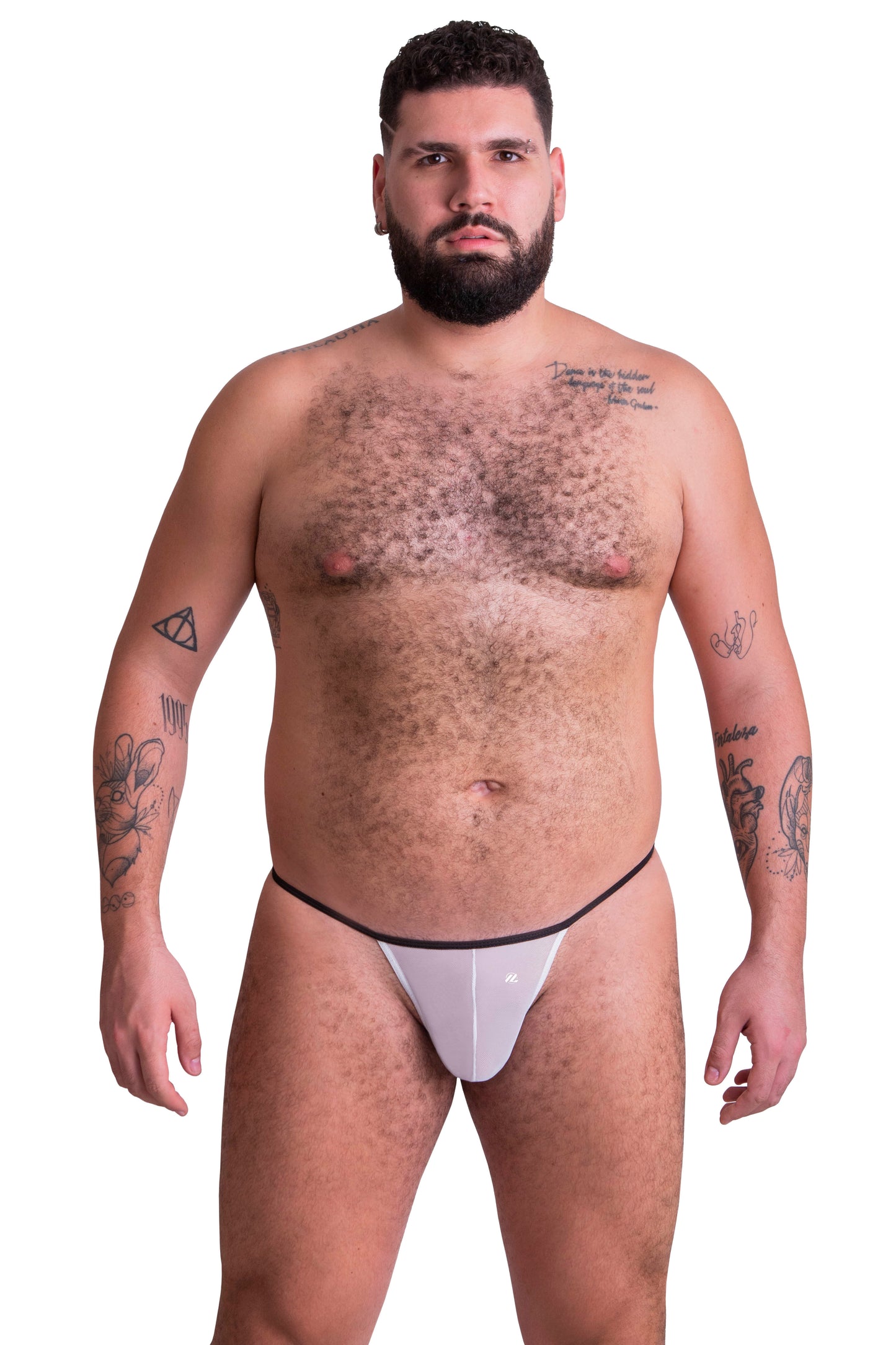 BIKINI EN TULL EN CONTRASTE IE3007 - BLANCO - Innerlikeuw