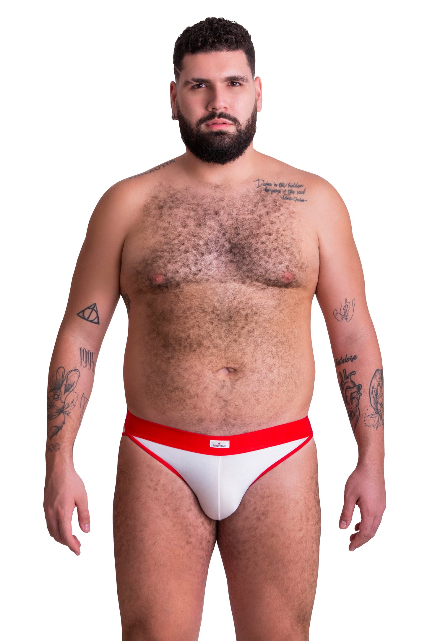 BIKINI CON CRUCE EN PIERNA IE3003 - BLANCO - Innerlikeuw
