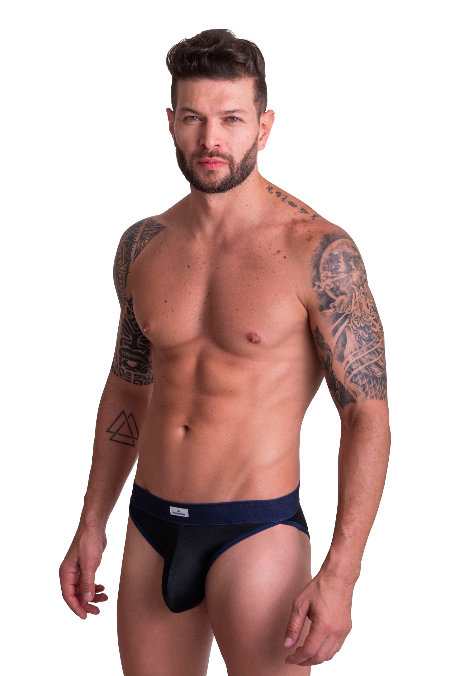 BIKINI CON CRUCE EN PIERNA IE3003 - NEGRO - Innerlikeuw