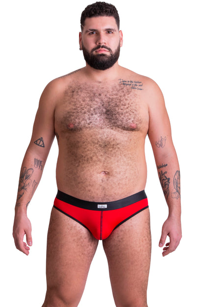 JOCKSTRAP EN CONTRASTE IO3001 - ROJO